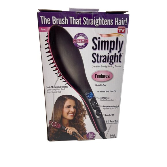 Simply Straight Ceramic Hair Straightening Brush - Picture 2 of 4